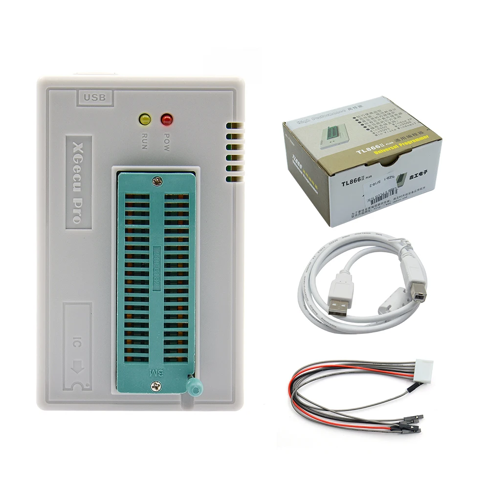 Новейший 100% оригинальный новый V10.08 TL866II Plus Универсальный программатор Minipro + SPI