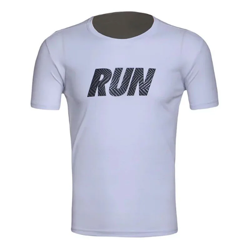 Мужская спортивная футболка с коротким рукавом облегающая для фитнеса и бега