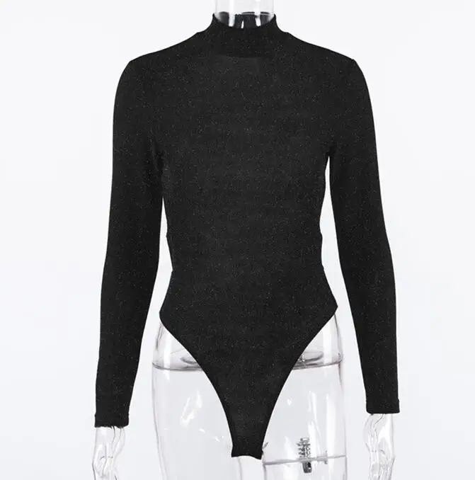 

2022 Black Backless Sexy Women Bodysuit Long Sleeve Bodycon Jumpsuit Rompers Female Casual Skinny Basic Tops Body