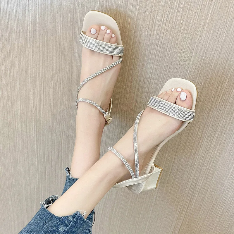 

Fashion Womens Shoes 2021 Block Heels Black Platform Sandals Med Suit Female Beige Luxury Chunky Summer Espadrilles Comfort Rhin