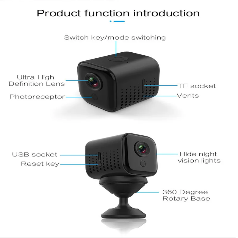 

1080P Infrared PTZ IP Camera Wireless Camera Phone Remote APP Monitor Camera Night Vision Mini Wifi Camera Surveillance Camera
