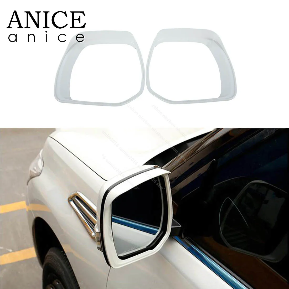 Белая крышка зеркала боковой двери защита от дождя подходит для Nissan Patrol Y62 Armada