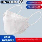 Маска kf94mask ffp2mask черная для взрослых женщин и мужчин, с цветочным принтом