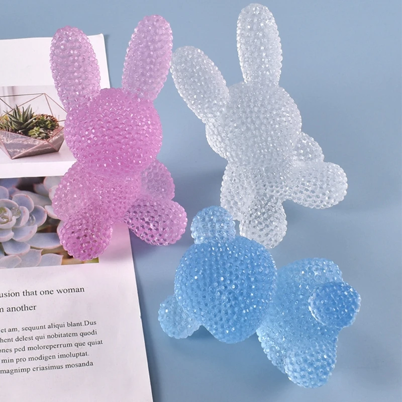 

Crystal Epoxy Resin Mold 3D Rabbit Bunny Desktop Ornament Casting Silicone Mould K3KF