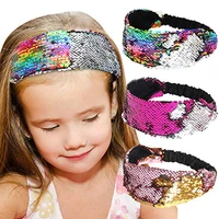 sequins mermaid headband glitter sequins sport headbands for girls non slip sparkly hairband hair style accessories