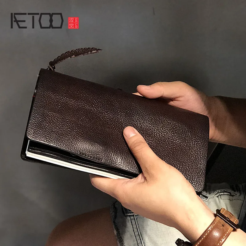 Сумки ручной работы AETOO многофункциональные мужские сумки из воловьей кожи с