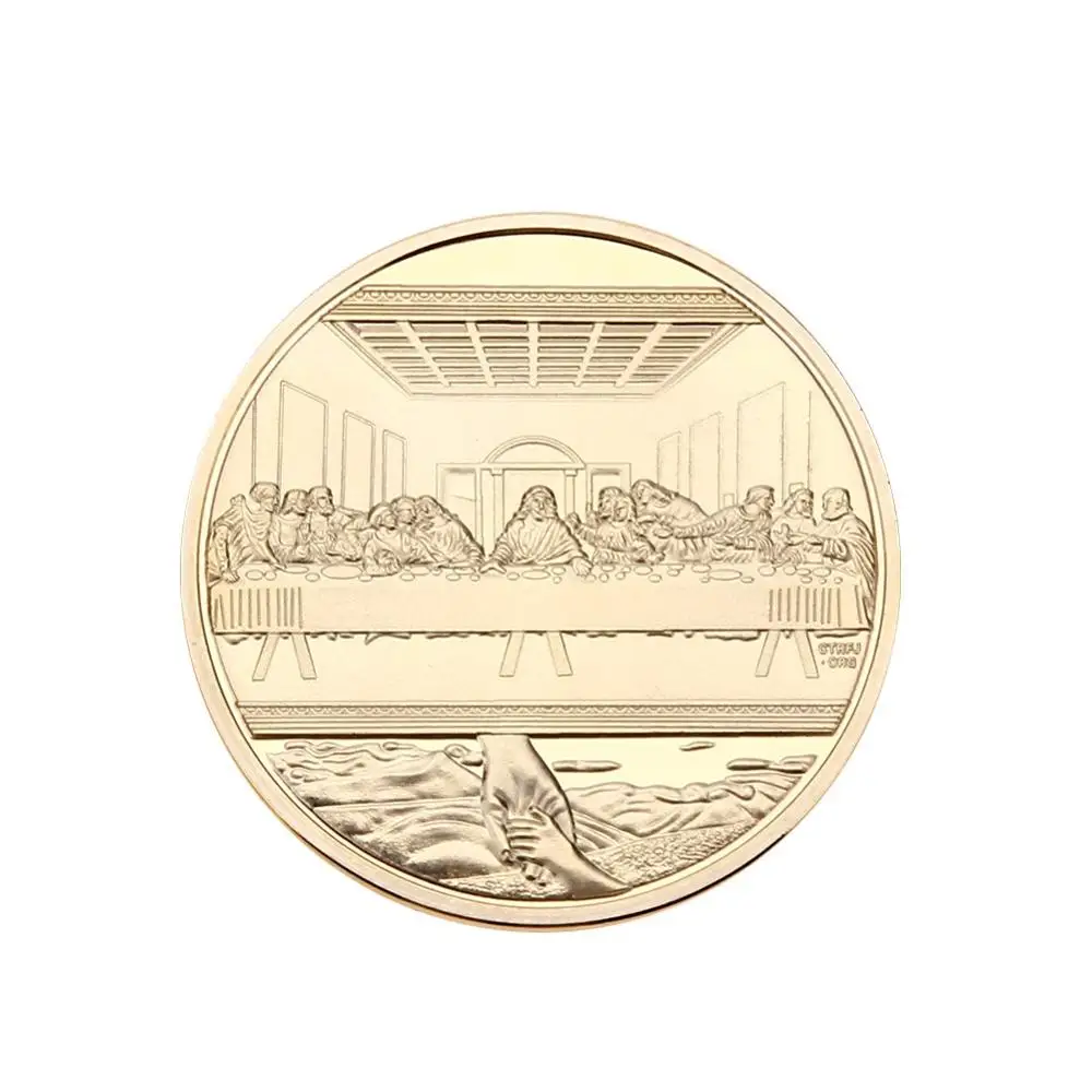 Памятная монета с Иисусом памятная золотым покрытием сувенирная коллекционные