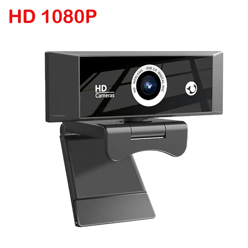 

HD 1080P Webcam Mini Computer PC WebCamera with Mic & Rotatable Cameras for Live Broadcast Video Recording Conference Work