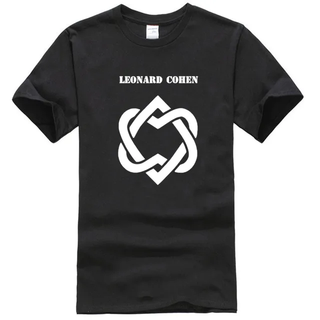 Леонард Коэн единого в форме сердца модные повседневные футболки с принтом