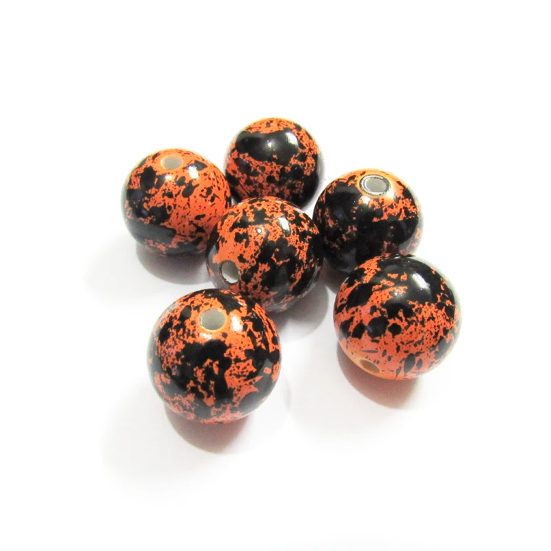 

Newest 20mm 100pcs/bag Bright Spray Black Beads/Imitation Bird Egg Bead For Fashion Jewelry