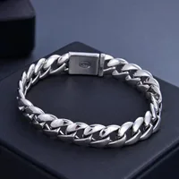 925 Sterling Silver Curb Chain Link Bracelet Women Men Miami Solid Bracelets high quality Women Girls Fine Jewelry For Couples