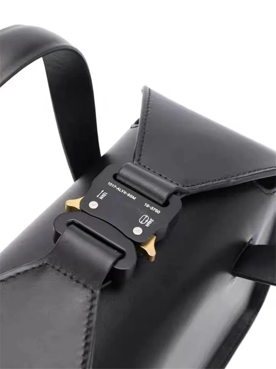 

1017-ALYX-9SM Metal Button Backpack Functional Tactical ALYX Bag Leather Crossbody ALYX Bag Men Women