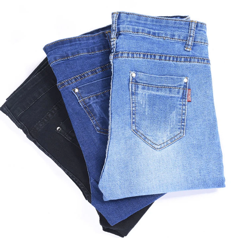 Новое платье с завышенной талией повседневные длинные женские облегающие джинсы высокой размера плюс