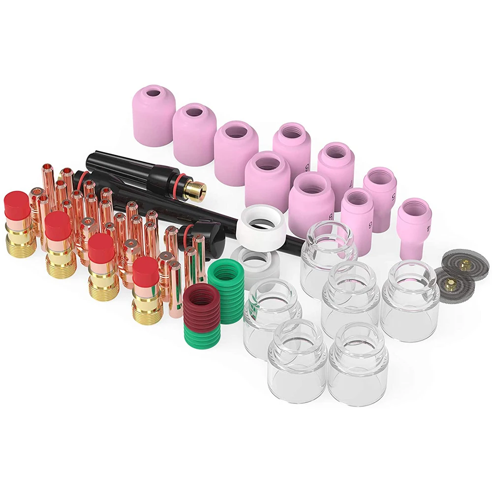 

ZOOWOOY 22/49/68/PCS TIG Welding Torch Stubby Gas Lens #10 Pyrex Glass Cup Kit For WP-17/18/26 Durable Practical Accessories