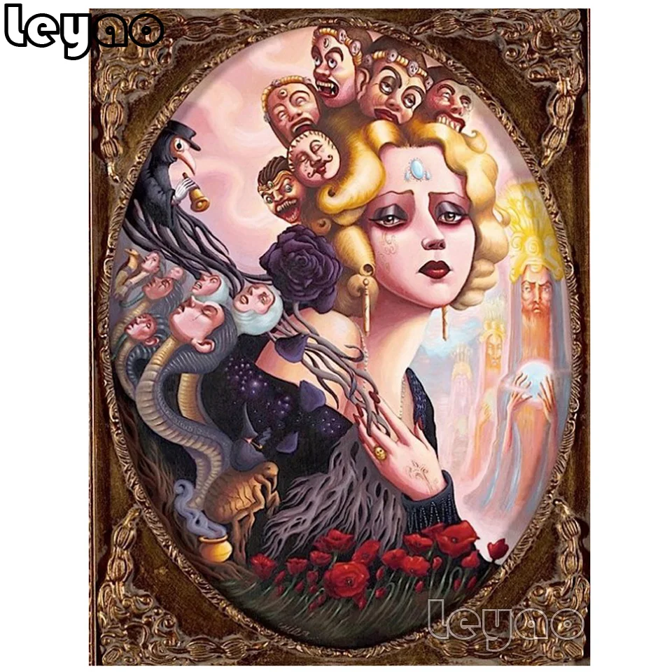 5d алмазная фантазия ЕВРОПА Роза цветок леди картина Стразы Декор Сделай Сам