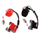 Катушка зажигания красно-черная для 43cc 47cc 49cc мотоцикла мини-квадроцикла кроссового велосипеда ATV 2-тактный двигатель с свечой зажигания