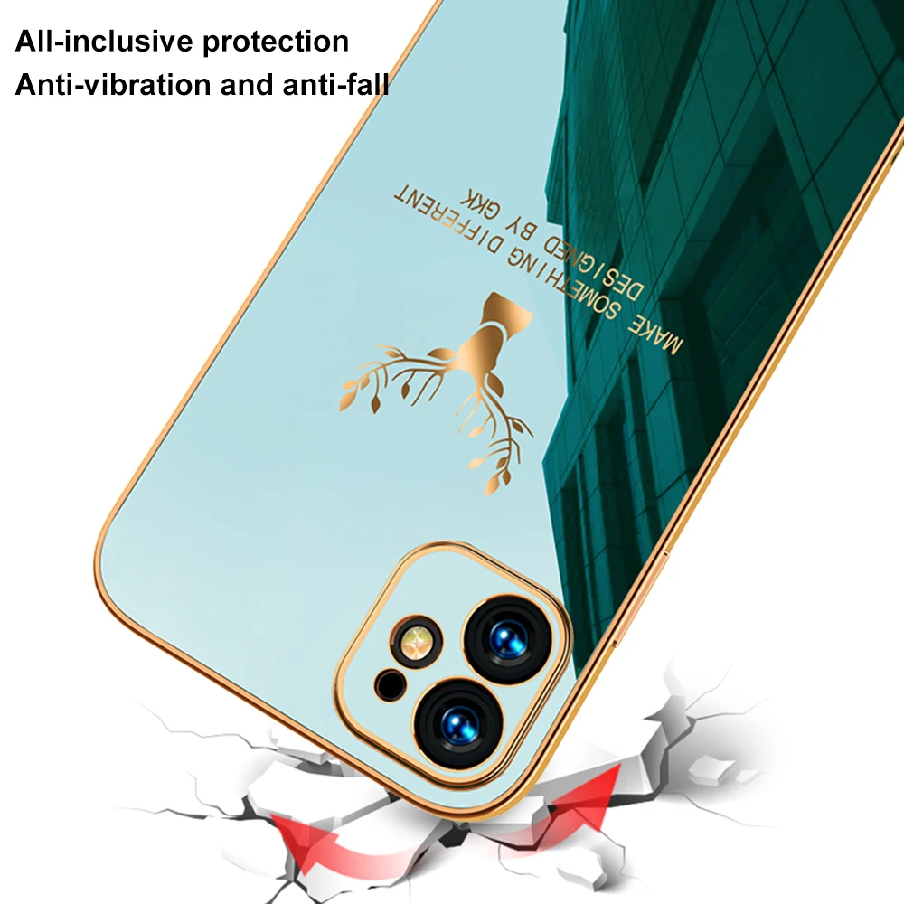 Ultra Thin Plating Cover Case For iPhone 12 11 13 14 Pro Max Plus Luxury Bumper Protection Case For iPhone 12Pro Silicone Funda