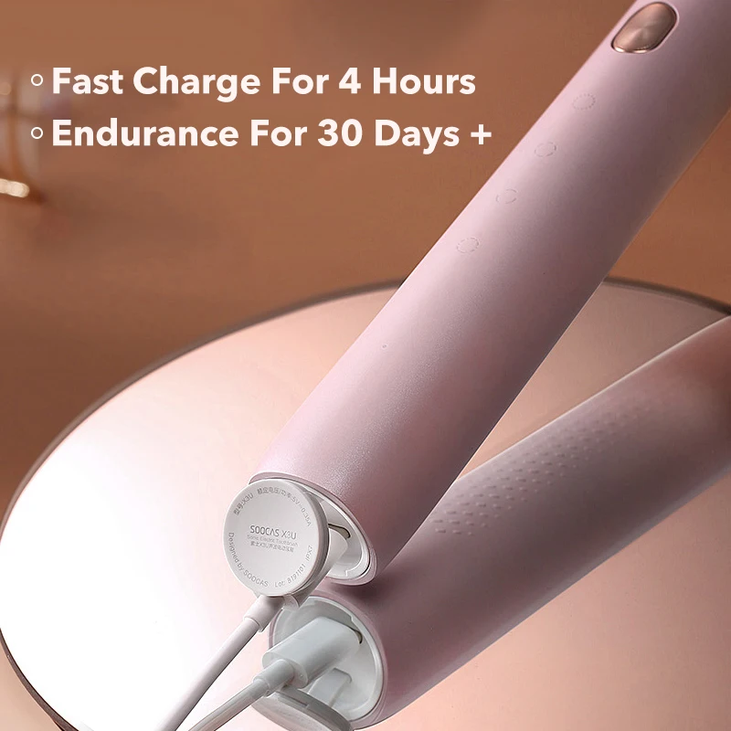 Зубная щетка электрическая SOOCAS X3U звуковая с зарядкой от USB и Bluetooth | Бытовая