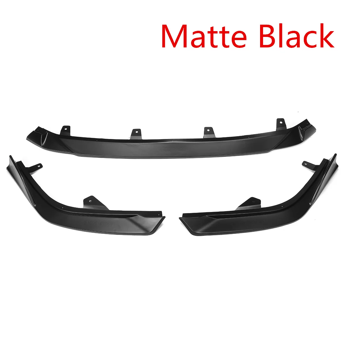 Matte Black Карбоновый вид/Черный Автомобильный передний бампер сплиттерная губа плавники Комплект тела споиловый диффузор подходит для Lexus ES 350 300h - Цвет: Matte Black