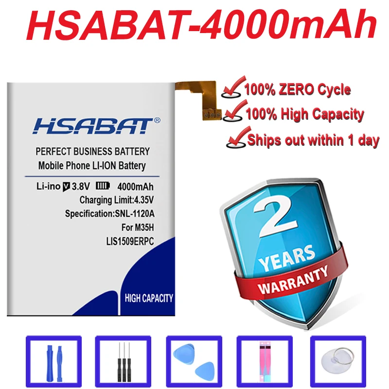 Аккумулятор HSABAT LIS1509ERPC 4000 мАч для Sony Xperia SP M35h M35 HSPA C5302 LTE C5303 C5306 HuaShan c530x | Мобильные