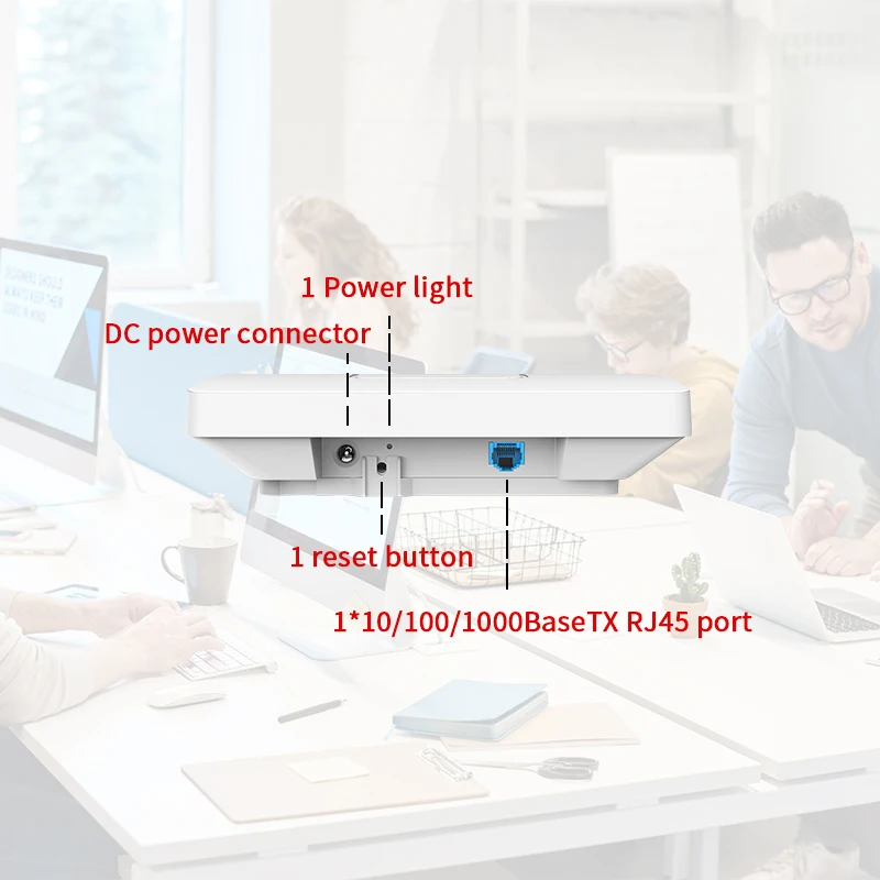 Потолочная беспроводная точка доступа JSMAX JSW64AP 11AC AC1350M на 2 гигабита поддержка PoE |