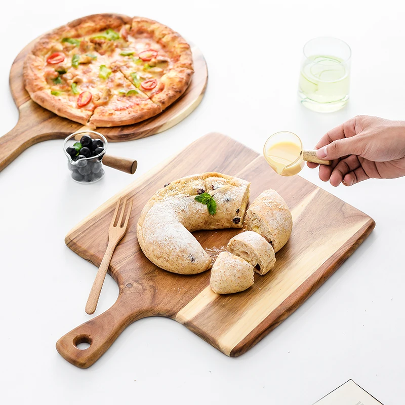 Деревянная тарелка для стейка из акации Западный поднос хлеба Для Выпечки Пиццы