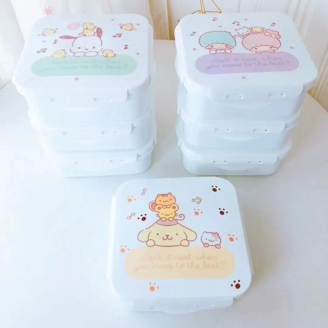 

JY 3Pcs Cartoon Stacks Series Fresh-keeping Sealed Box Food Fruit Storage Bento WJ02