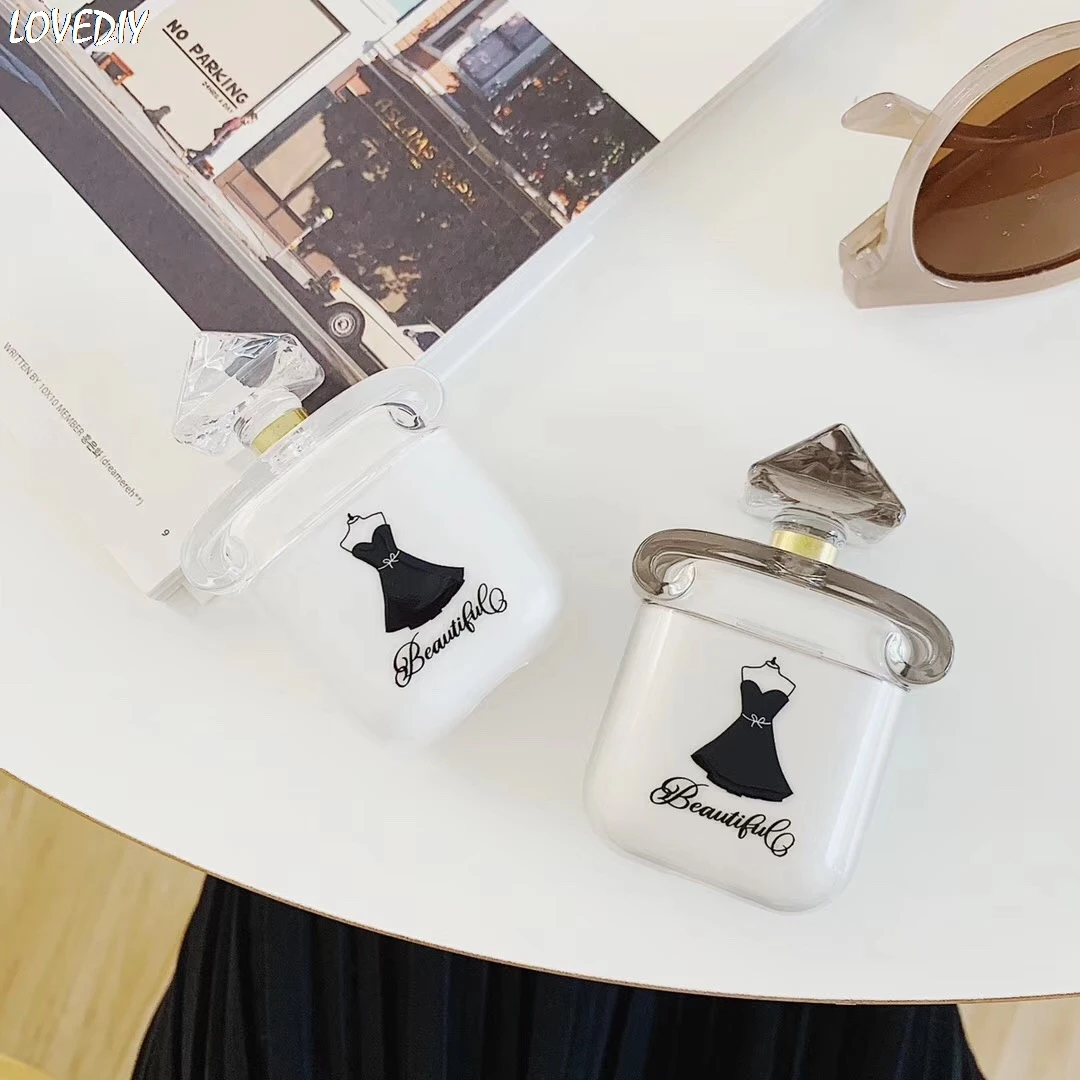 Мода девушка флакон духов Красивая беспроводная bluetooth гарнитура крышка для Airpods 1