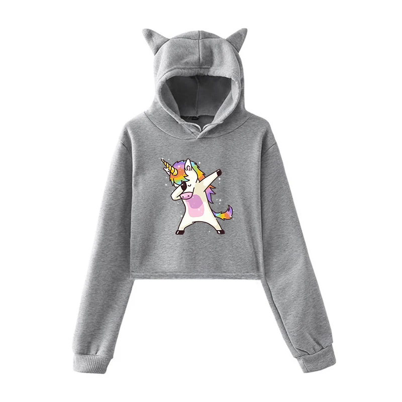Толстовка в стиле Харадзюку; забавные толстовки с единорогом; Bluza damsk; Женский пуловер; Одежда для девочек-подростков; Осенняя теплая уличная одежда - Цвет: 13