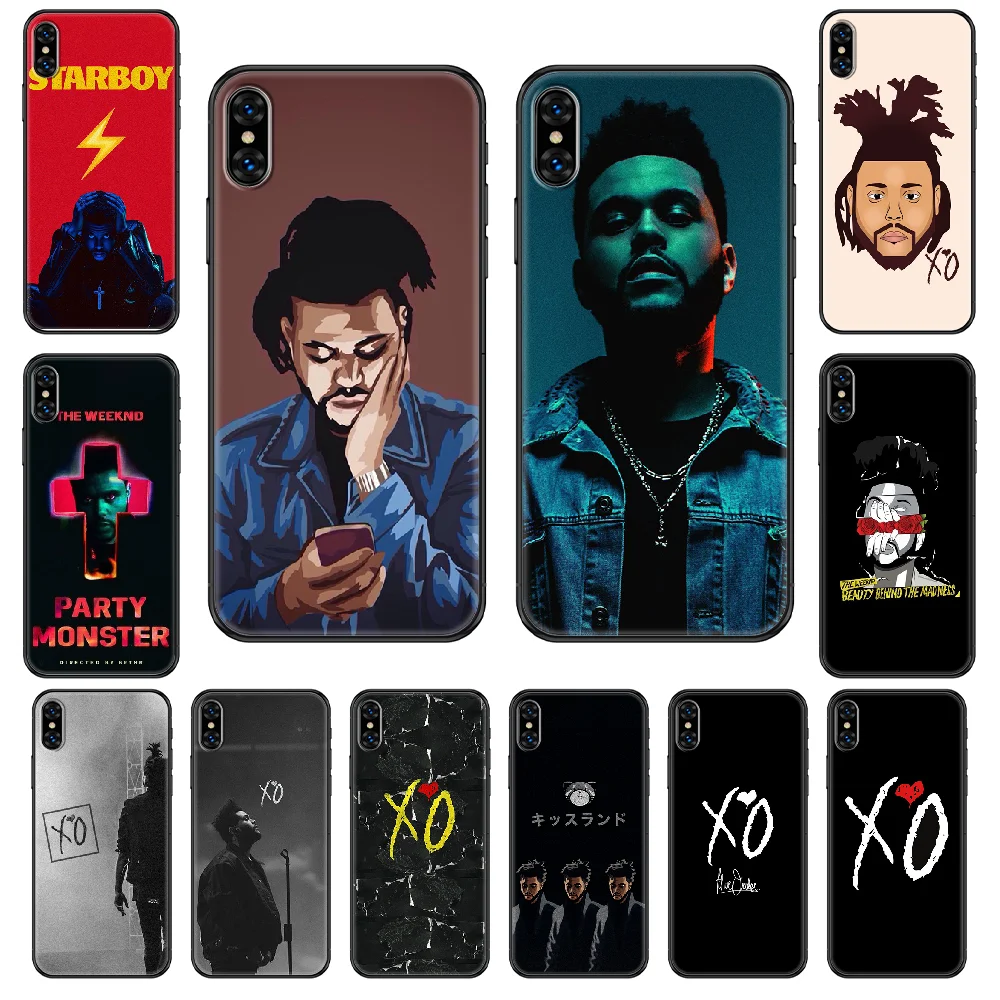 Чехол для телефона Singer The Weeknd XO iphone 4 4s 5 5S SE 5C 6 6S 7 8 plus X XS XR 11 PRO MAX 2020 Черный Модный