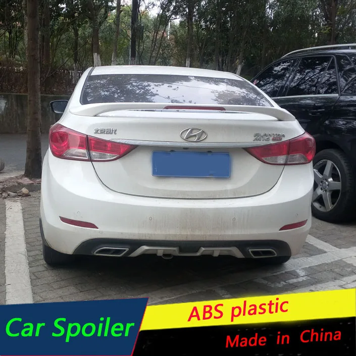 Спойлер для Hyundai Elantra с светильник Кой из АБС-материала праймер заднего крыла