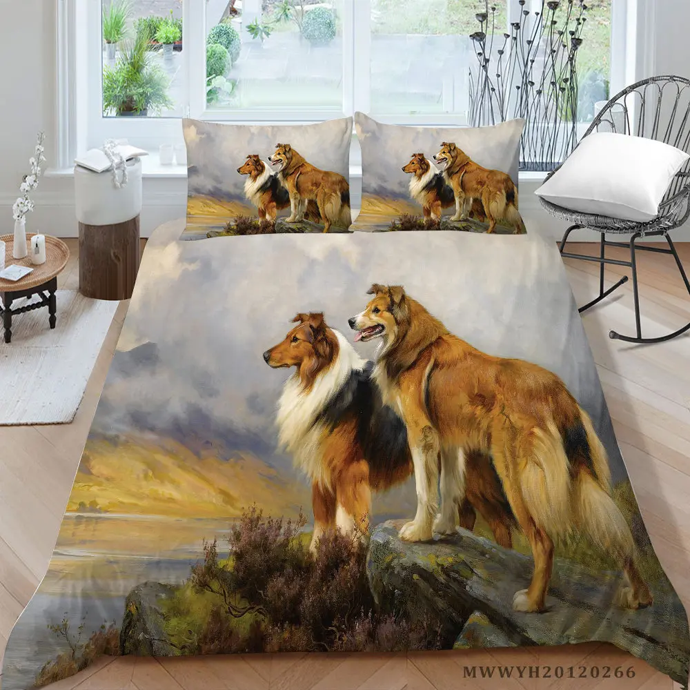 

Deers Bedding Set Single Artistic Fresh Nature Duvet Cover Forest Queen King Twin Full Double 3D Stream Bed Set Beautiful