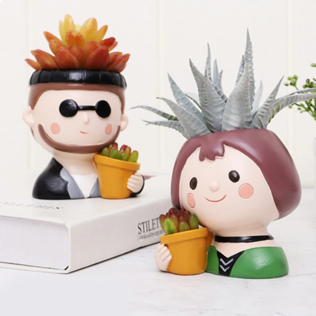 Смола милые девушки окно завода цветочного горшка маленькая сочные ящик для