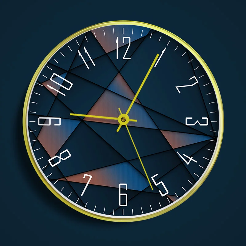 

2021 NEW Modern Geometry and Starry Sky Wall Clock 12 Inch Living Room Household Fashion Round Silent Art Wall Watch Home Decor