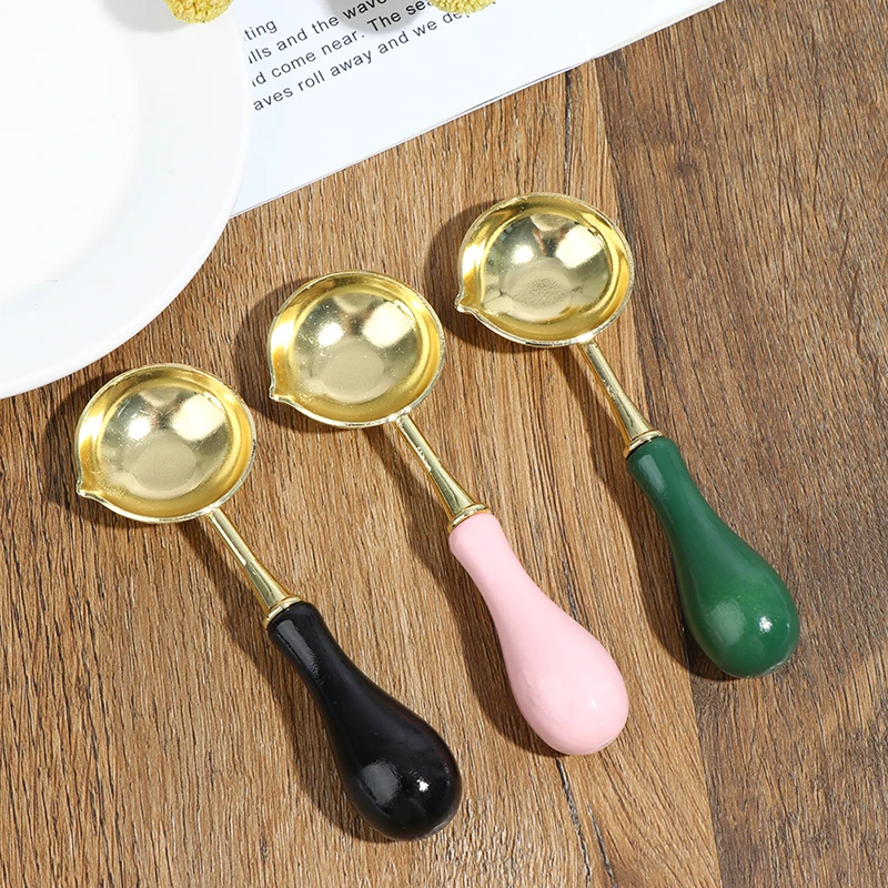 

1Pcs 12x3cm Large Stamp Spoon Vintage Wax Sealing Spoon Melting Sealing Wax Stick Granule For Invitation Card Christmas