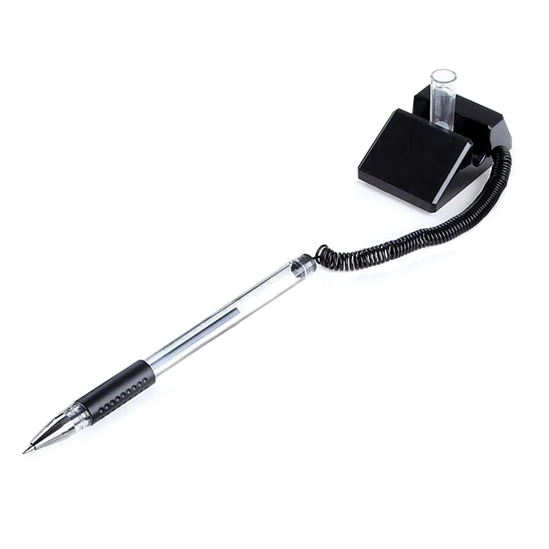 

Desk Stick Fixed 0.5mm Black / Blue / Red Ink Gel Pen Counter Advertising Signature Pen School Stationery Supplies +10 Refills