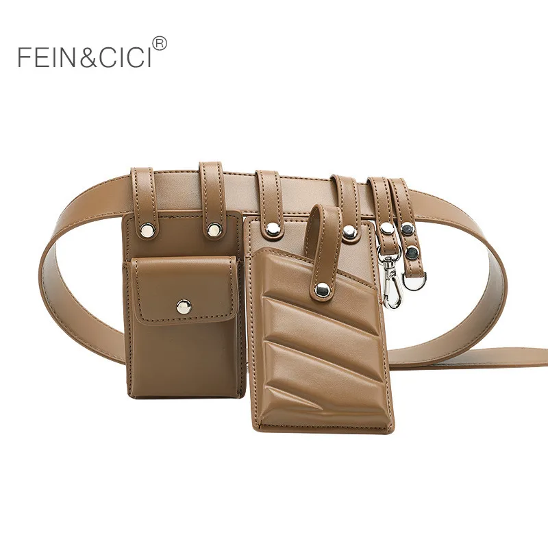 Поясная сумка поясная Женская качественная кожаная для мобильного телефона и