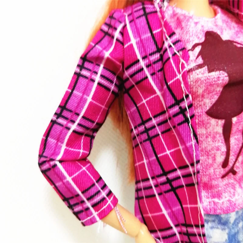 

Fashion Shirt Jeans Outfits Set for Barbie BJD Doll Clothes Accessories Play House Dressing Up Kids Toys