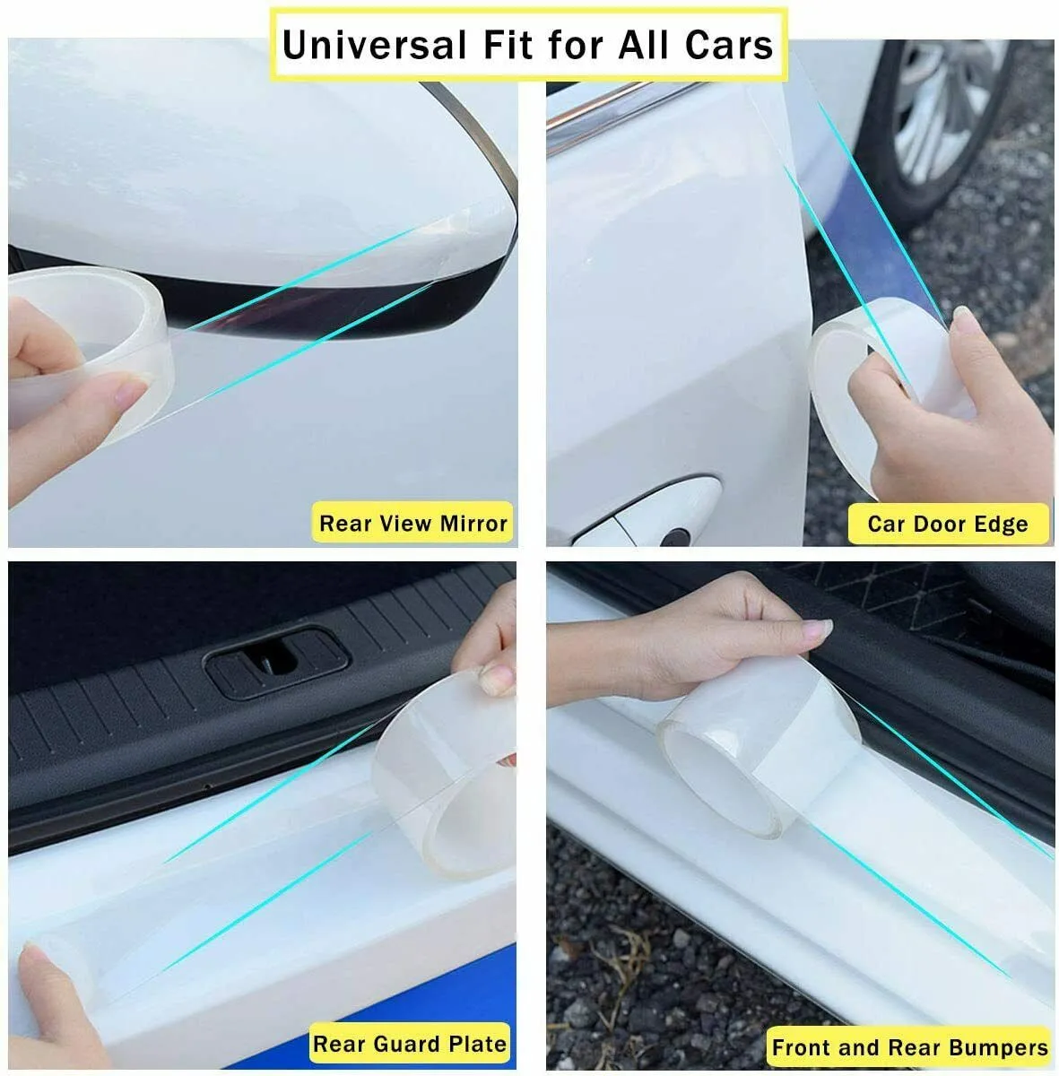 

Protector Tape Transparent Scratch Resistant Clear Guards Replacement Accessories Trunk Sill Scuff Film Door Edge Protector