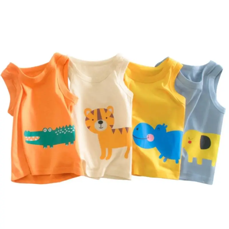 

2021 Summer Tank Top For Boys Children Undershirt Cotton Kids Underwear Teenager Camisole Baby Singlets Clothing