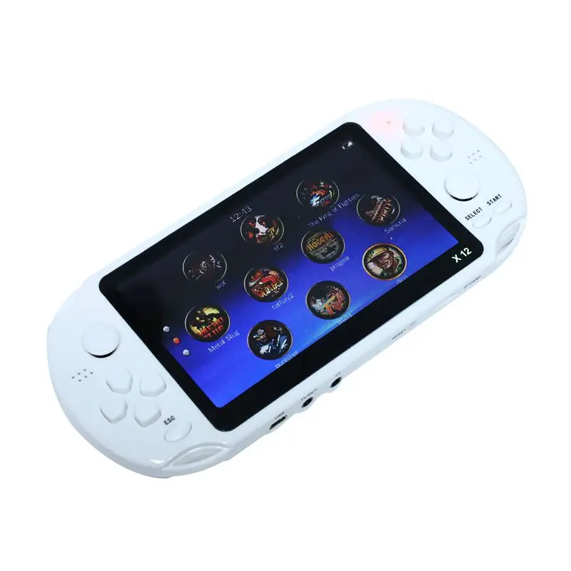 White Powkiddy 5,1 дюймов 8G Ретро игровая консоль HD экран двойной джойстик Ручной игровой плеер семейный ТВ Ретро видеоприставки встроенный 128 - Цвет: White