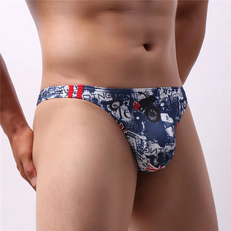 8PCS Mens Briefs Print Fashion Shorts Soft Underwear Printing Underpant Comfortable Underwear Sexy Home Boyshorts Men Panties