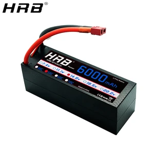 HRB 4S 14,8 в 6000 мАч Lipo батарея 50C жесткий чехол Deans T TRX XR60 XT90 EC5 RC Внедорожник Грузовик лодки, вертолёт Запчасти для самолетов