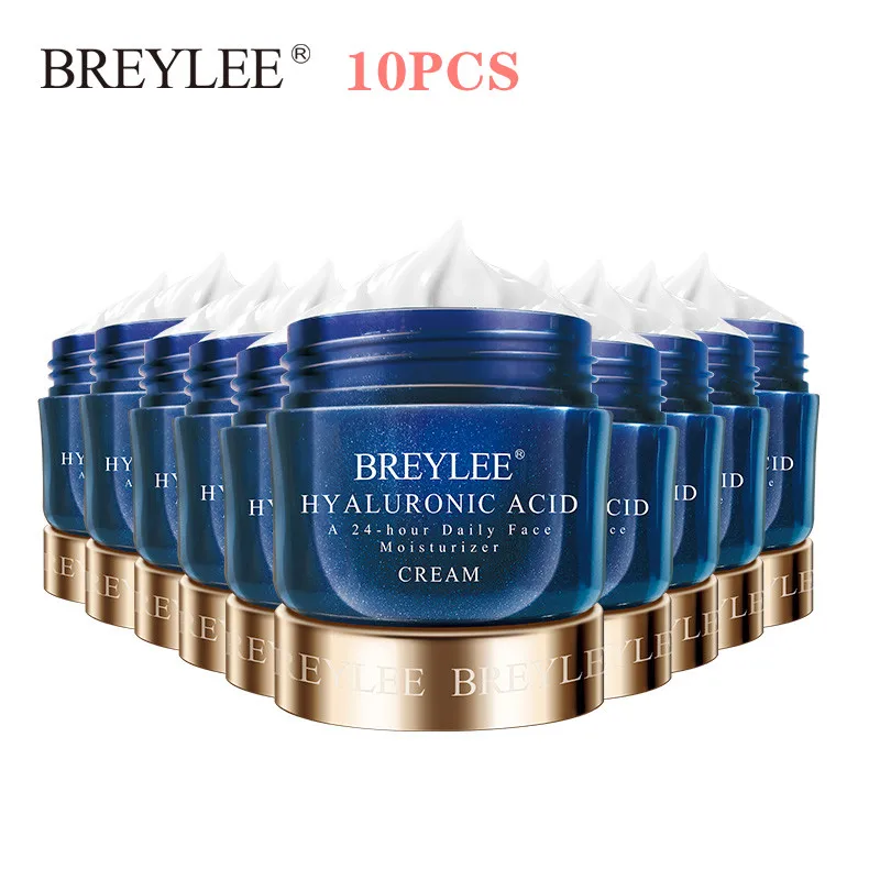 

10PCS BREYLEE Hyaluronic Acid Moisturizer Face CreamWhitening SmoothingNourishing Face SkinCare 24-hourDaily AcneTreatment Cream