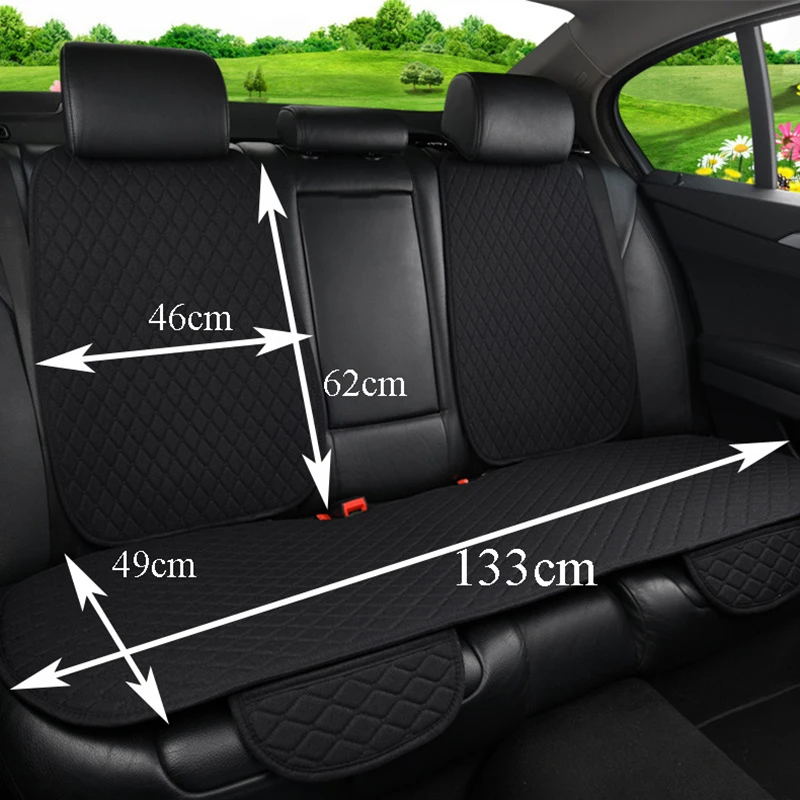 

Car Accessories Flax Car Seat Covers Universal Auto Seat Cover Linen Automobile Chair Pad Cars Rear Back Protect Cushion Hot