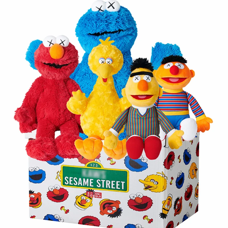 Японская шарнирная кукла Улица Сезам Uniqlo брендовые изысканные плюшевые игрушки