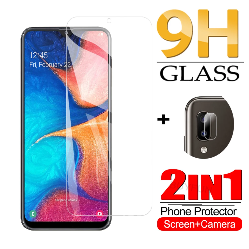 Защитное стекло 2 в 1 для Samsung A20 защита экрана и камеры samsung a20 a20s a21s a51 a71 закаленное