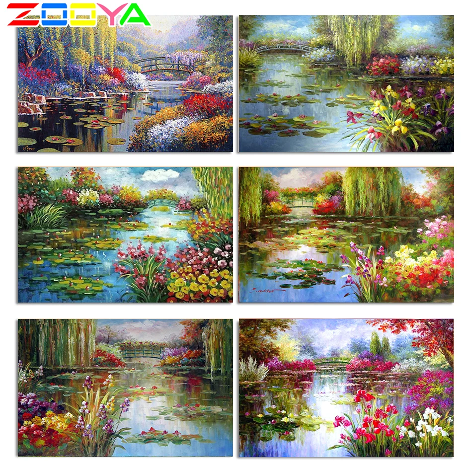 Zooya Diy Алмазная вышивка крестиком ландшафтный дизайн и искусство домашняя