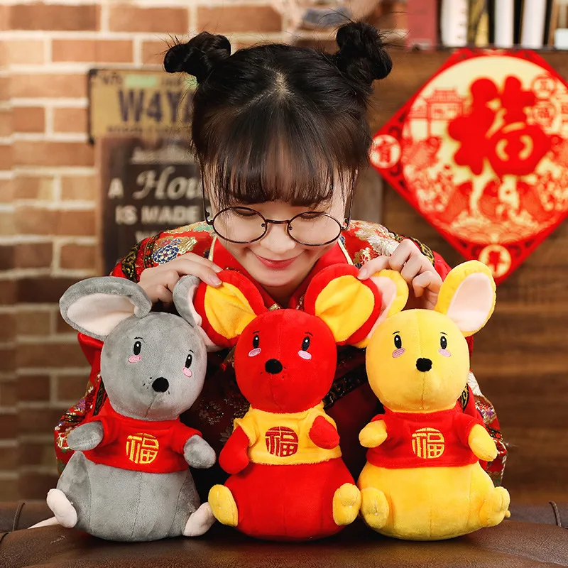 30 см Крыса плюшевая игрушка 2020 Новогодняя мышь крыса год талисман мягкие куклы