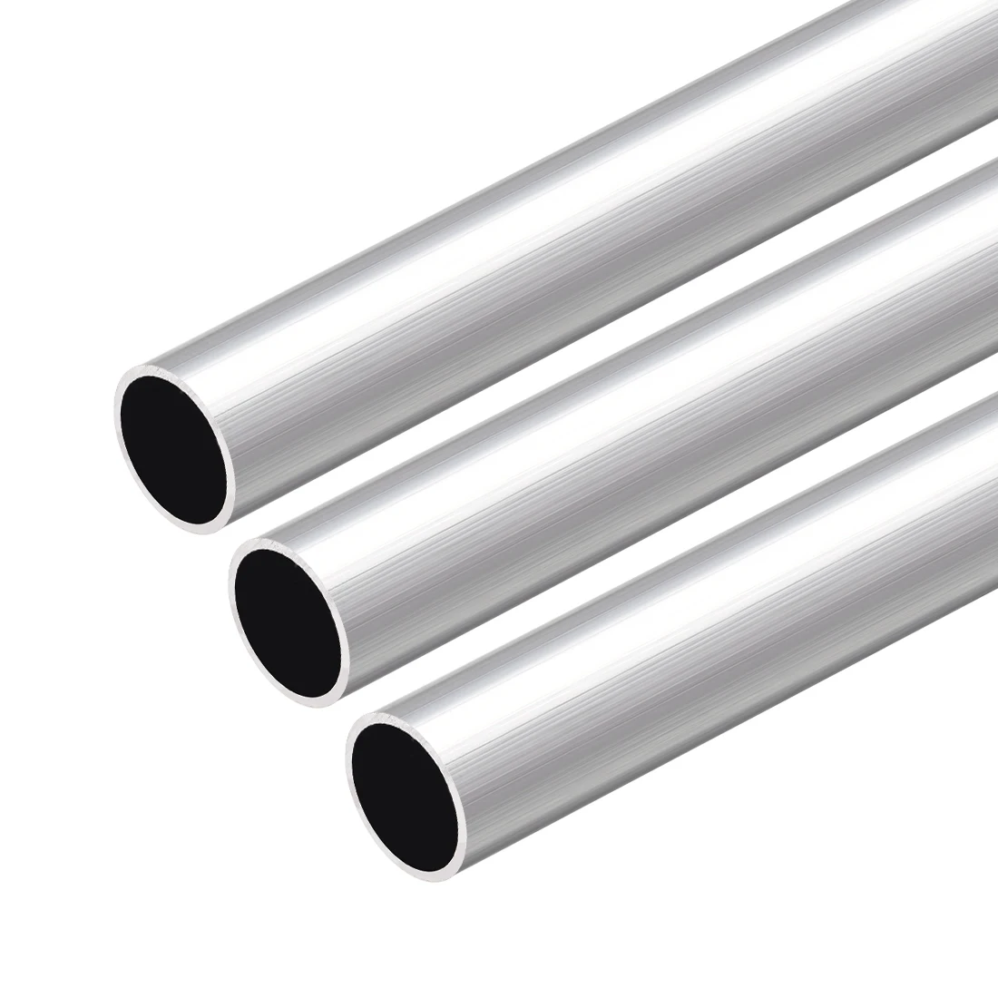 uxcell 6063 Aluminum Round Tube 300mm Length 17mm OD 15mm Inner Dia Seamless Aluminum Straight Tubing 3 Pcs